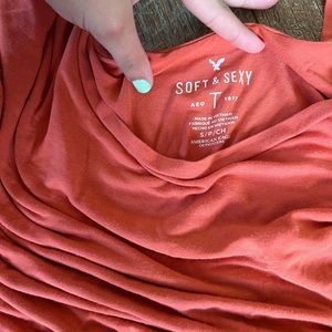 SOFT SHIRT BUNDLE, XS AND SMALL, HOLLISTER AND AMERICAN EAGLE, ORANGE AND TIEDIE